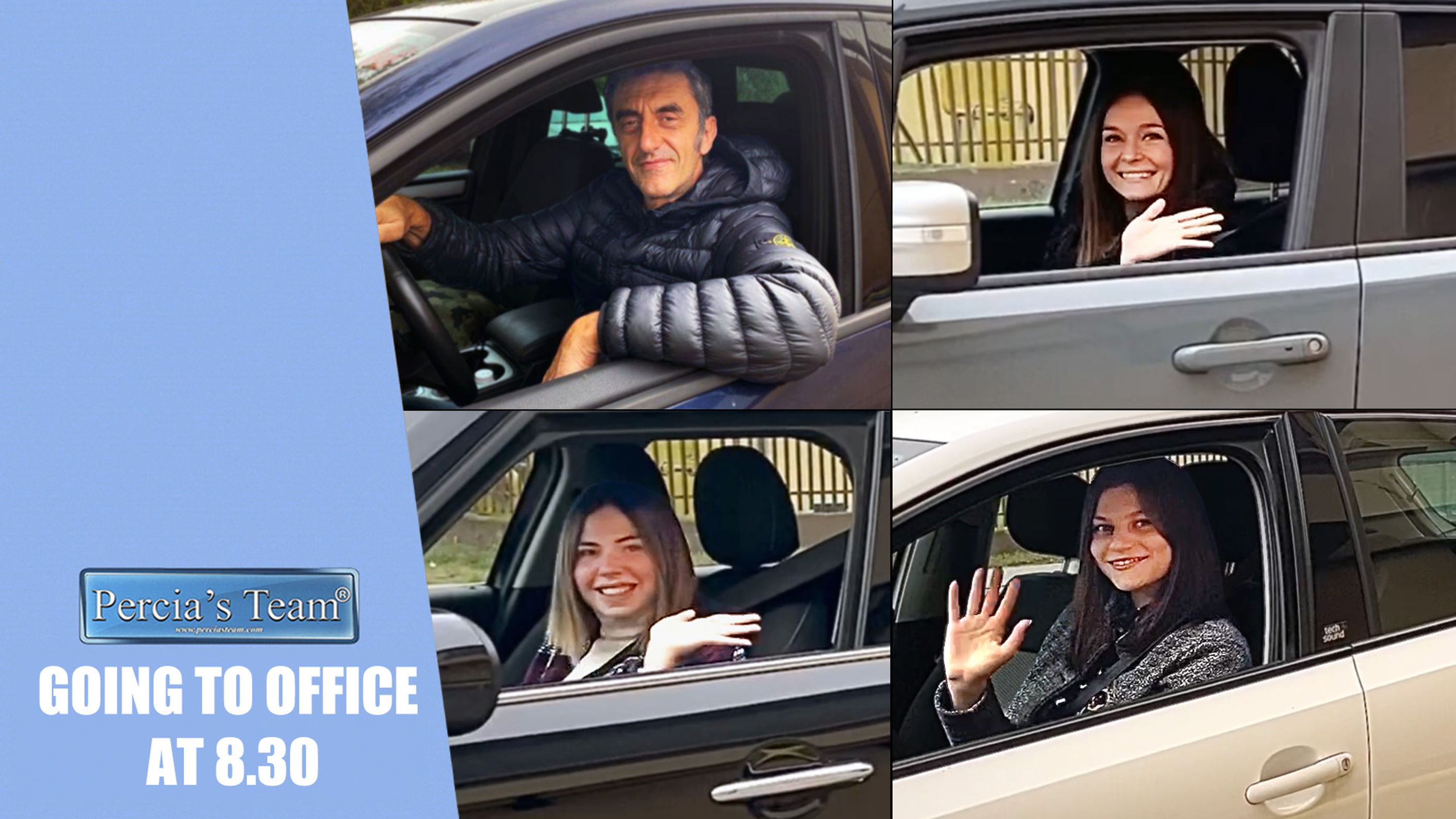 PERCIA'S TEAM AT WORK: Going to office at 8.30